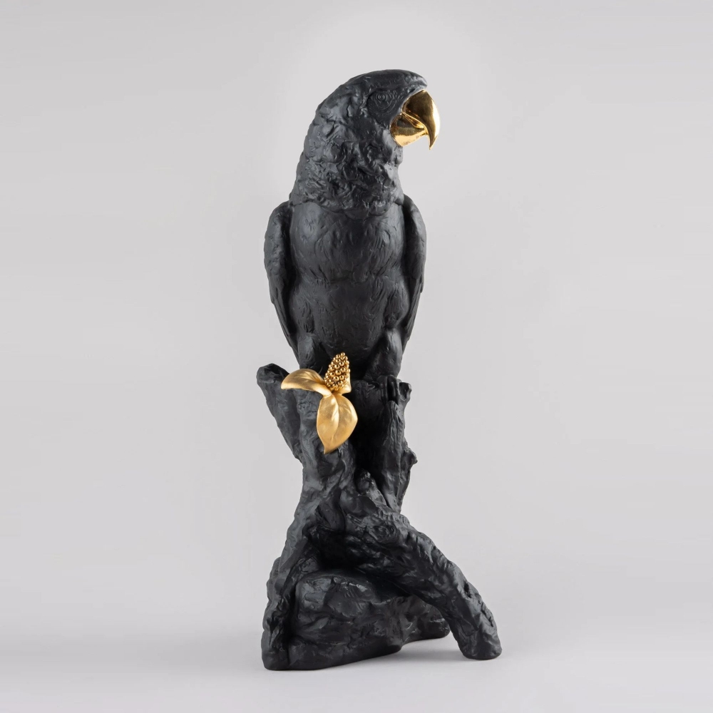 Lladró Scultura in porcellana Ara Nero-Oro - Edizione Limitata
