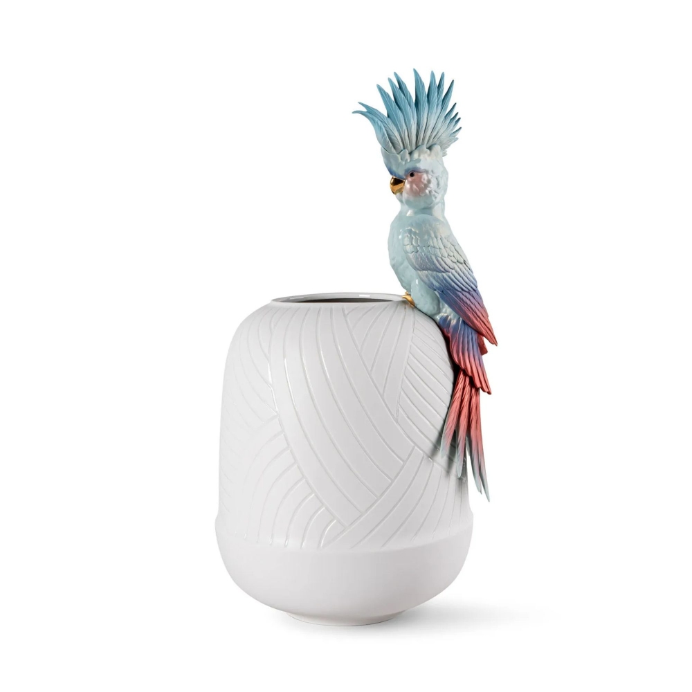 Lladró Vaso in porcellana Cacatua
