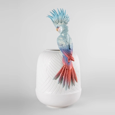 Lladró Cacatua Porcelain Vase 2