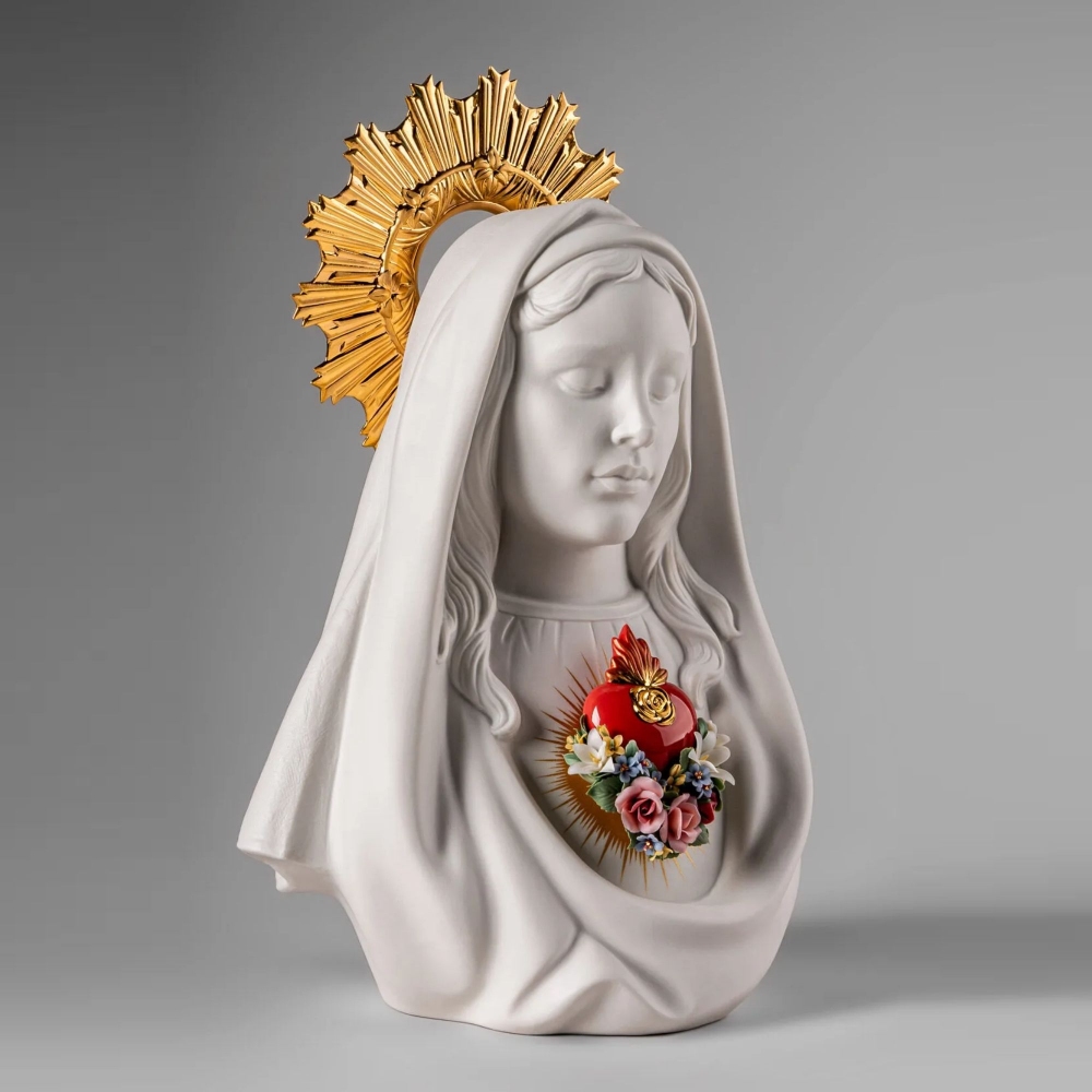 Lladró Cuore Immacolato Di Maria Porcelain Sculpture