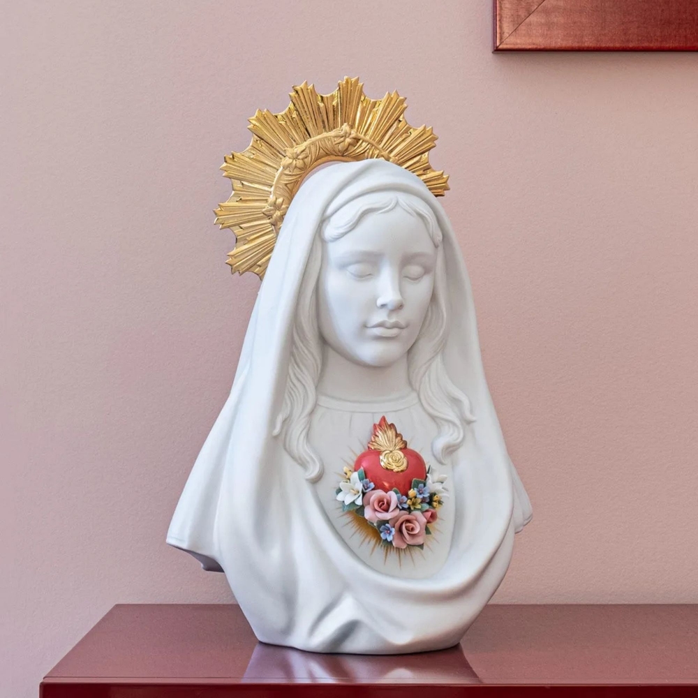 Lladró Cuore Immacolato Di Maria Porcelain Sculpture