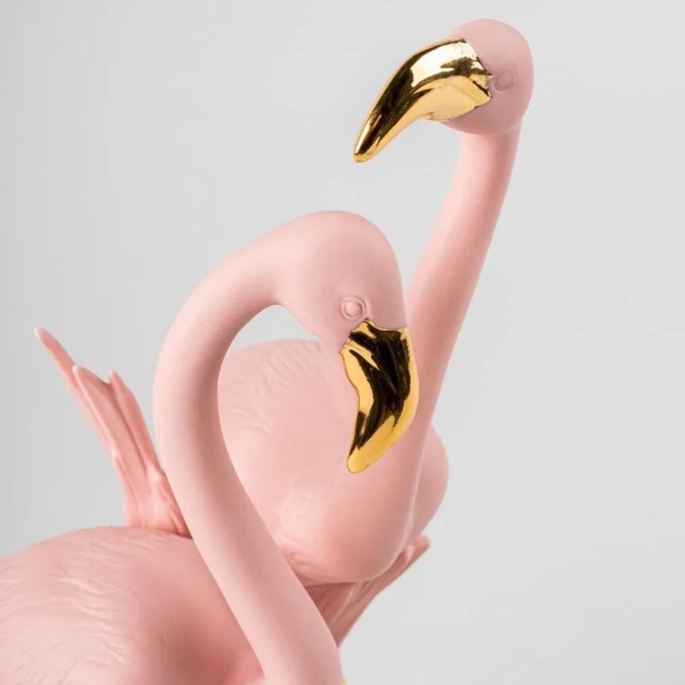 Lladró Flamingos Porcelain Sculpture