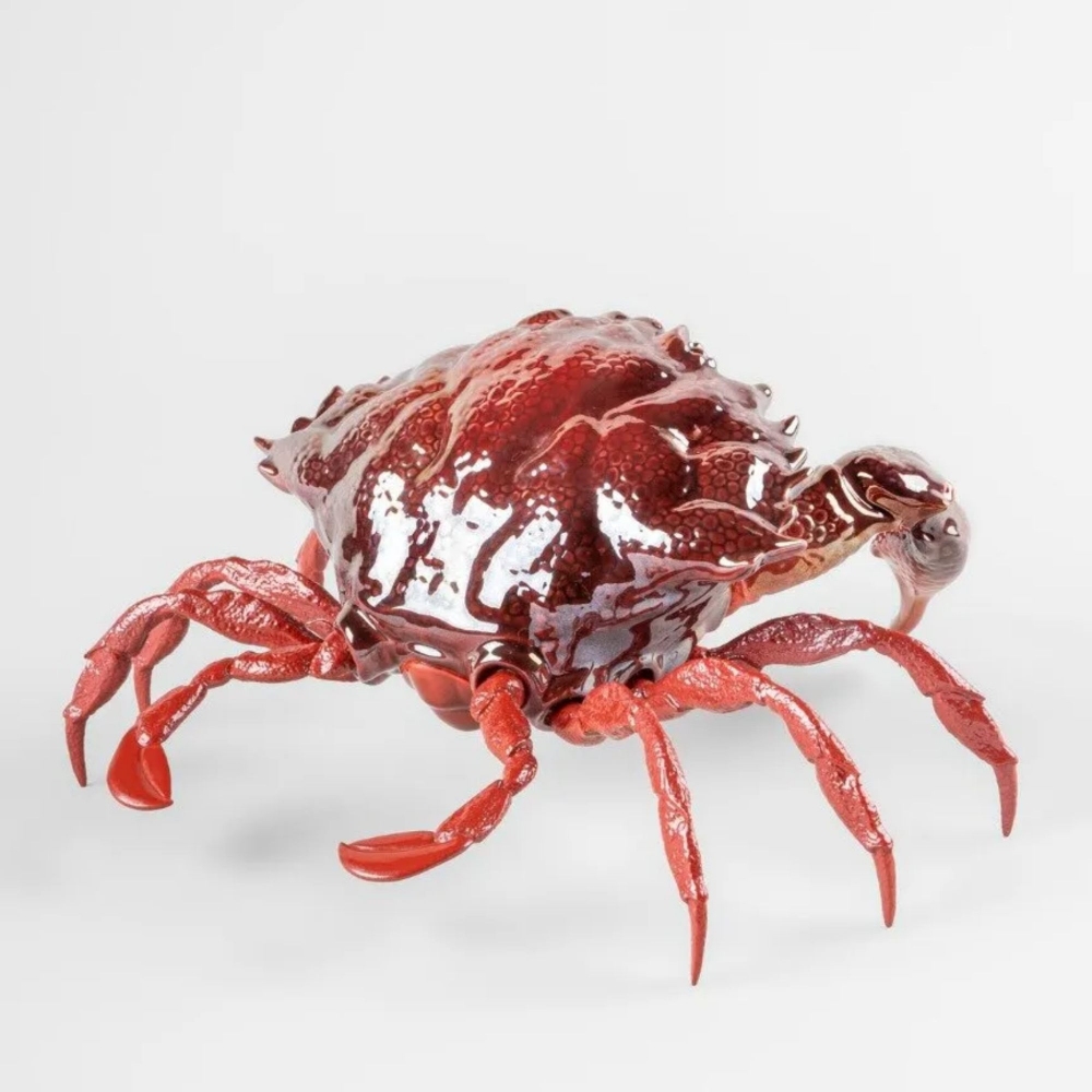 Lladró Red Crab Sculpture