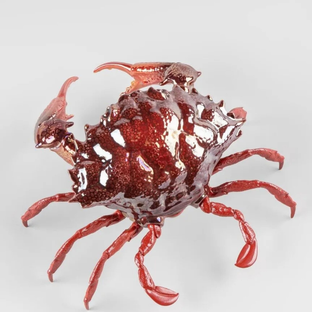 Lladró Red Crab Sculpture