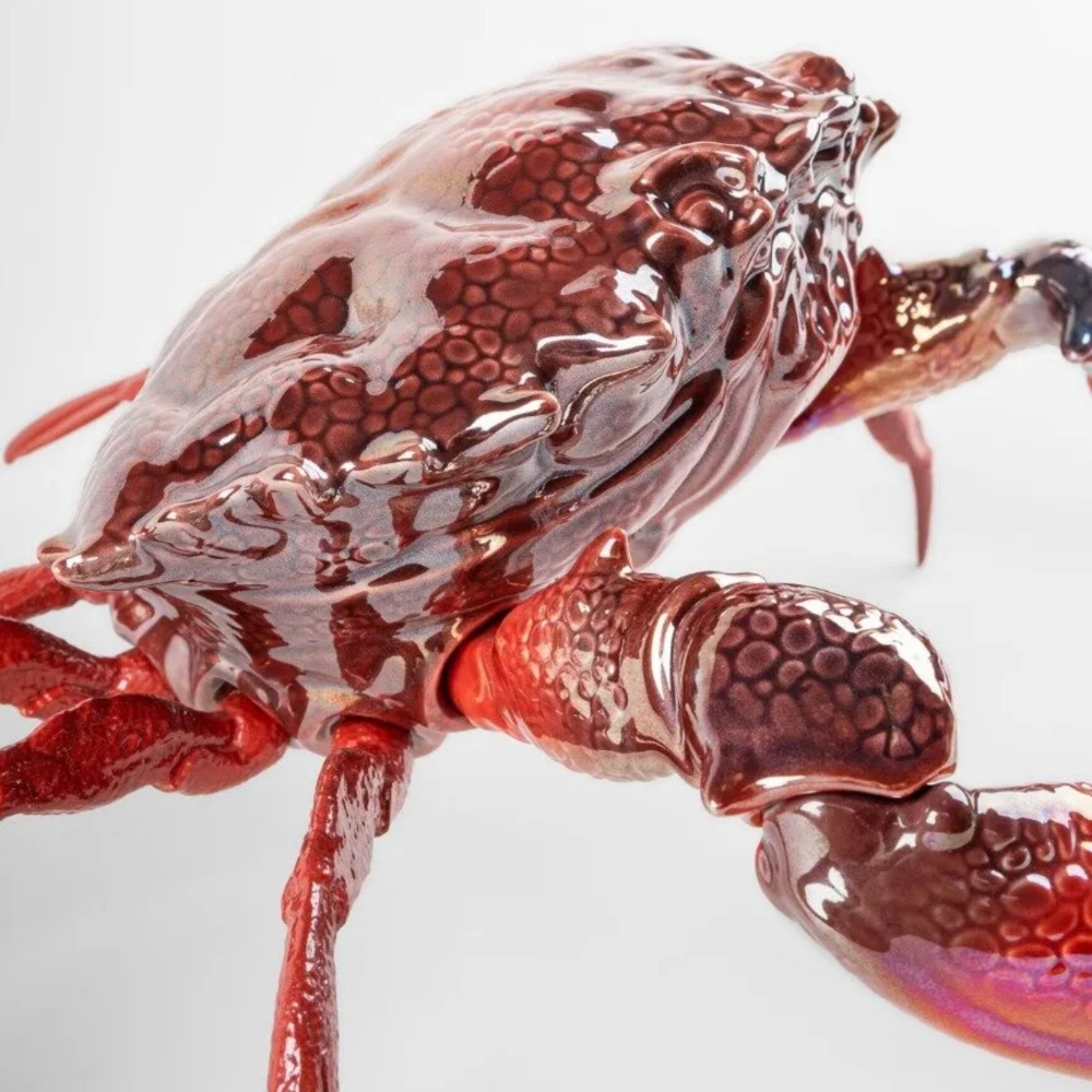 Lladró Red Crab Sculpture