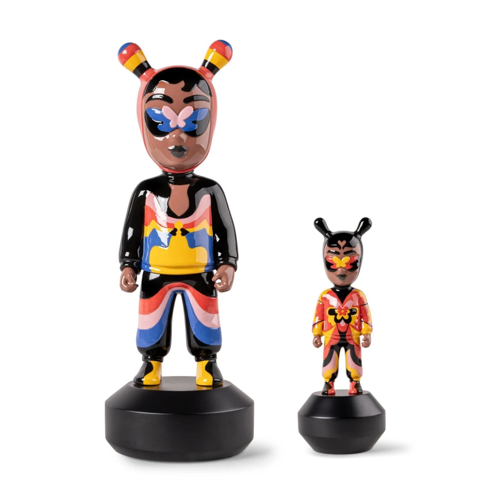 Lladró The Guest by Jade Purple Brown Sculpture - Small. Limited Edition