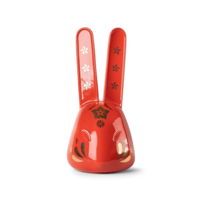 Lladró The Rabbit Porcelain Sculpture - Red-Gold
