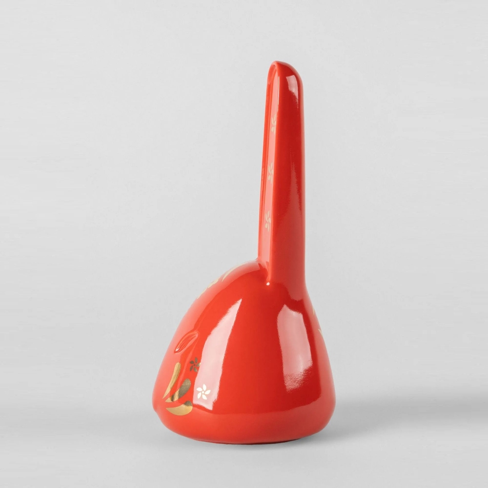 Lladró The Rabbit Porcelain Sculpture - Red-Gold