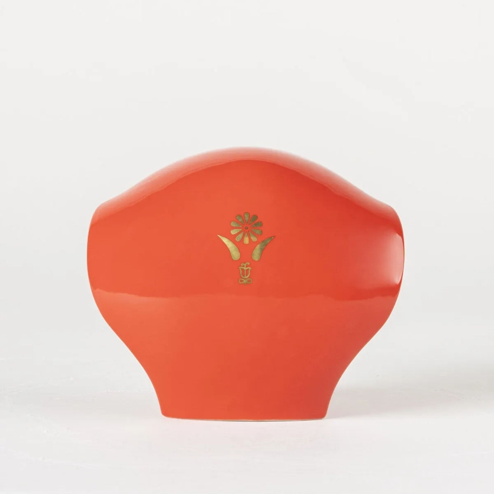 Lladró The Snake Porcelain Sculpture - Red-Gold