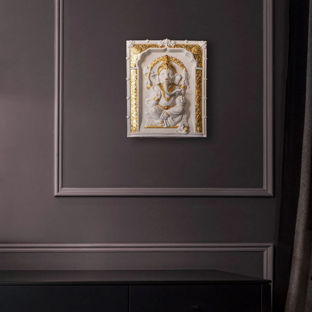 Lladrò Lord Ganesha Decorative wall panel