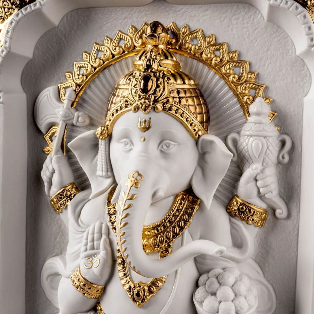 Lladrò Lord Ganesha Decorative wall panel