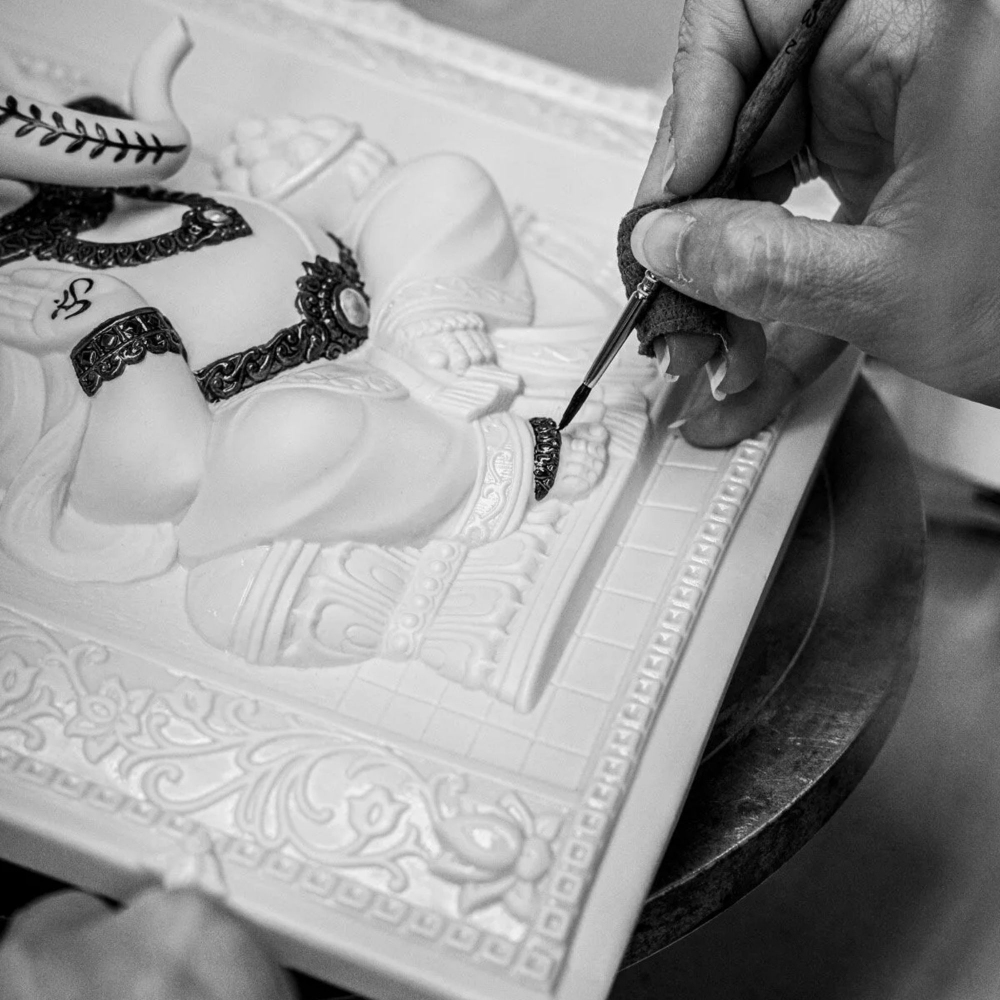 Lladrò Lord Ganesha Decorative wall panel