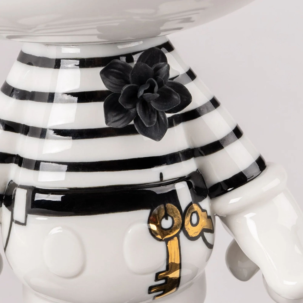 Lladrò Mickey Black and White Porcelain Sculpture