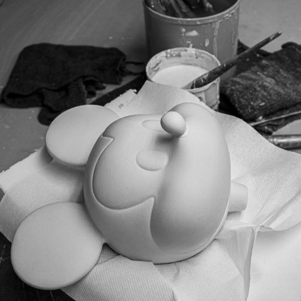 Lladrò Mickey Mouse Platinum Porcelain Sculpture