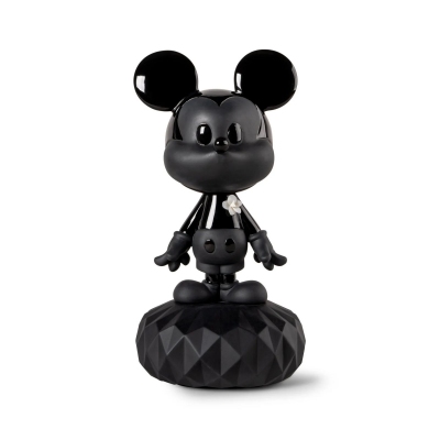 Lladrò Mickey Total Black Porcelain Sculpture