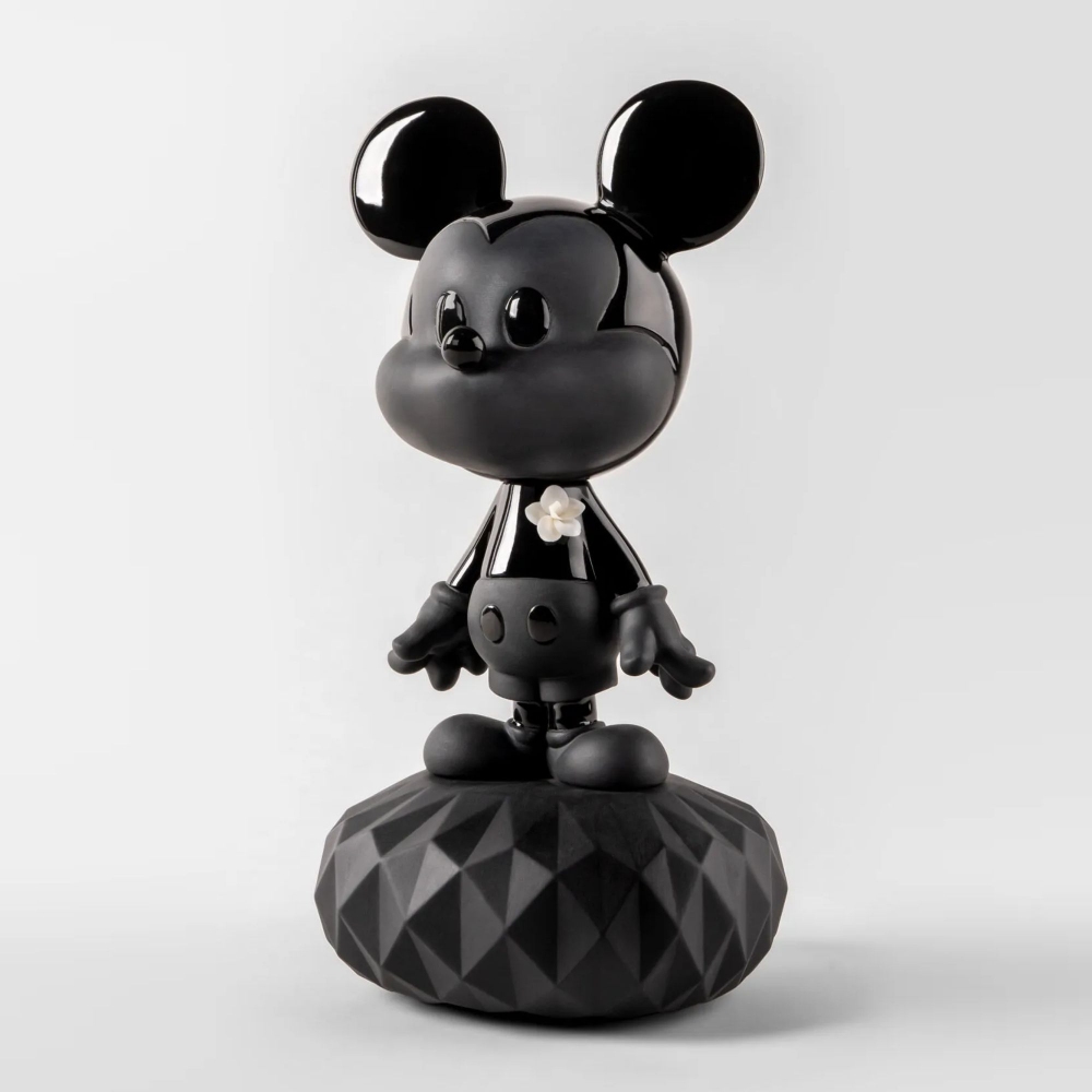 Lladrò Mickey Total Black Porcelain Sculpture