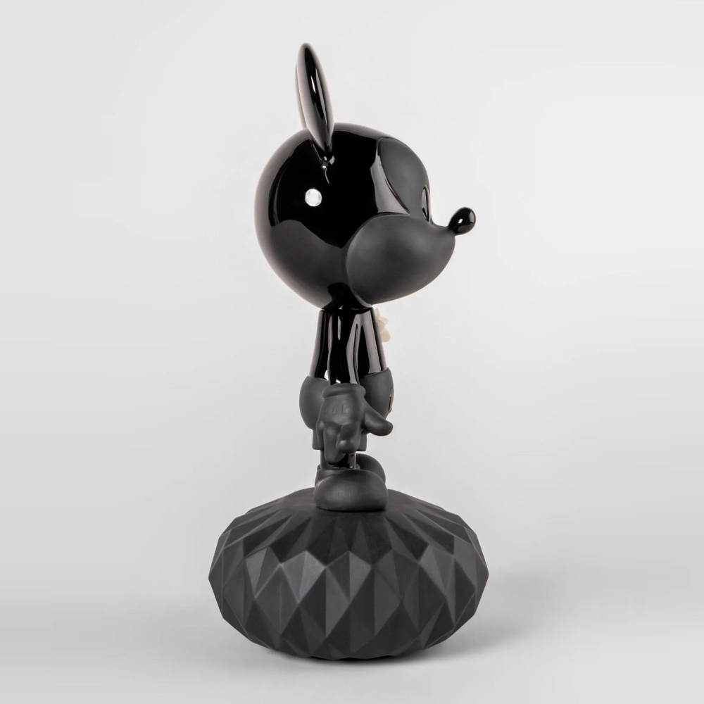 Lladrò Mickey Total Black Porcelain Sculpture