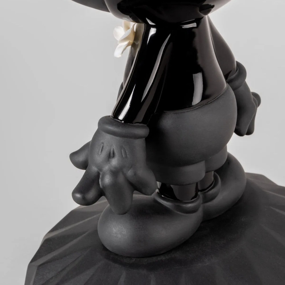 Lladrò Mickey Total Black Porcelain Sculpture