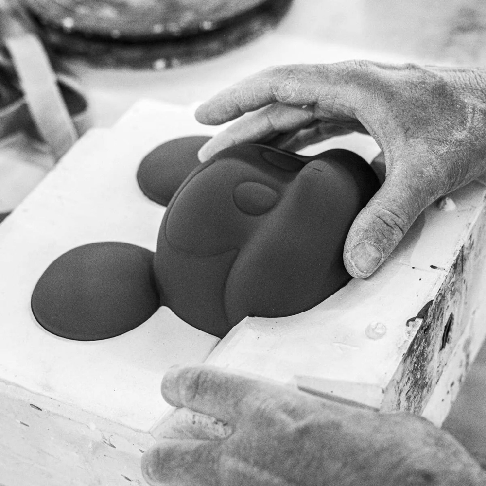 Lladrò Mickey Total Black Porcelain Sculpture