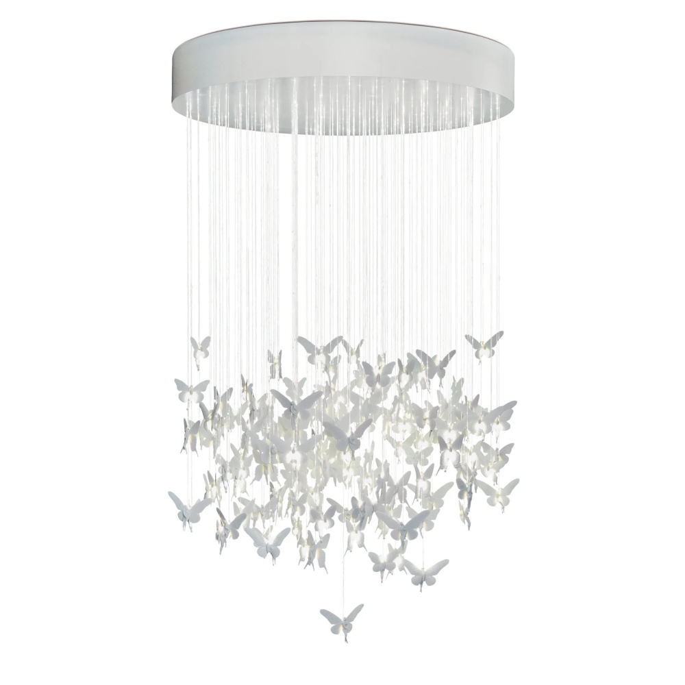 Lladrò Lampadario Niagara 135 cm Bianco