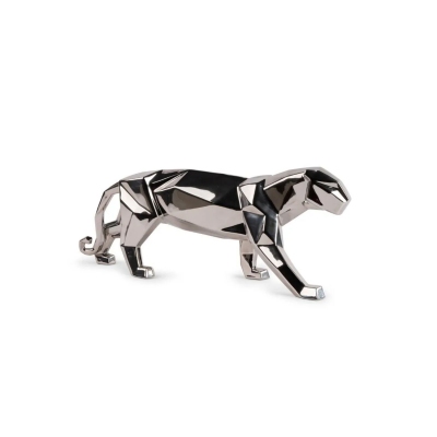 Lladrò Panther Silver Porcelain Sculpture