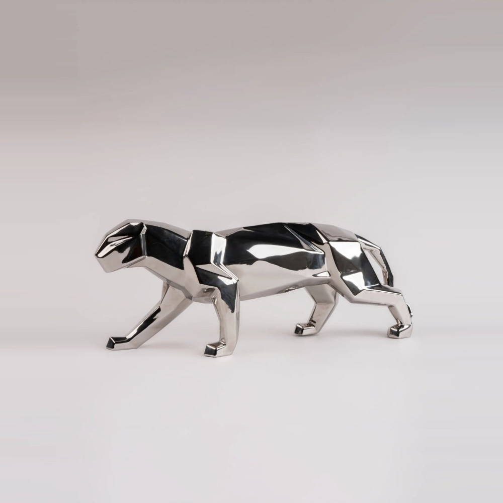 Lladrò Panther Silver Porcelain Sculpture