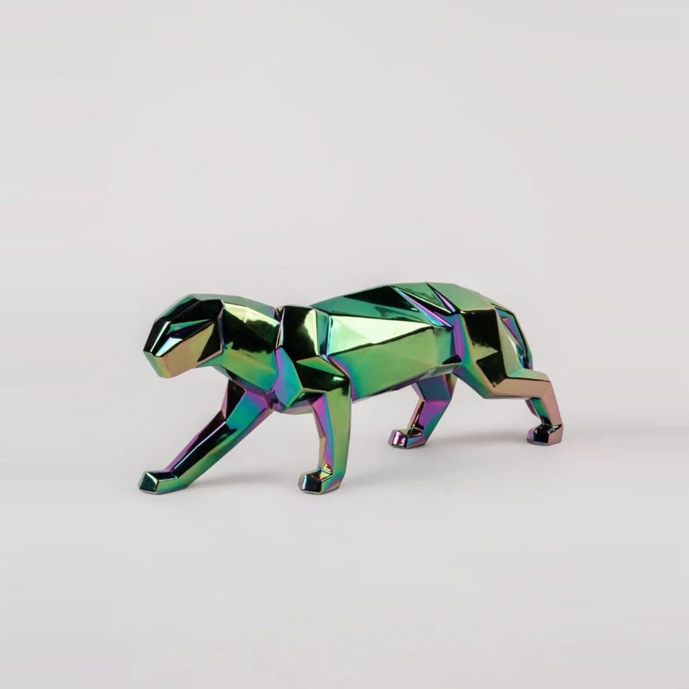 Lladrò Iridescent Panther Porcelain Sculpture