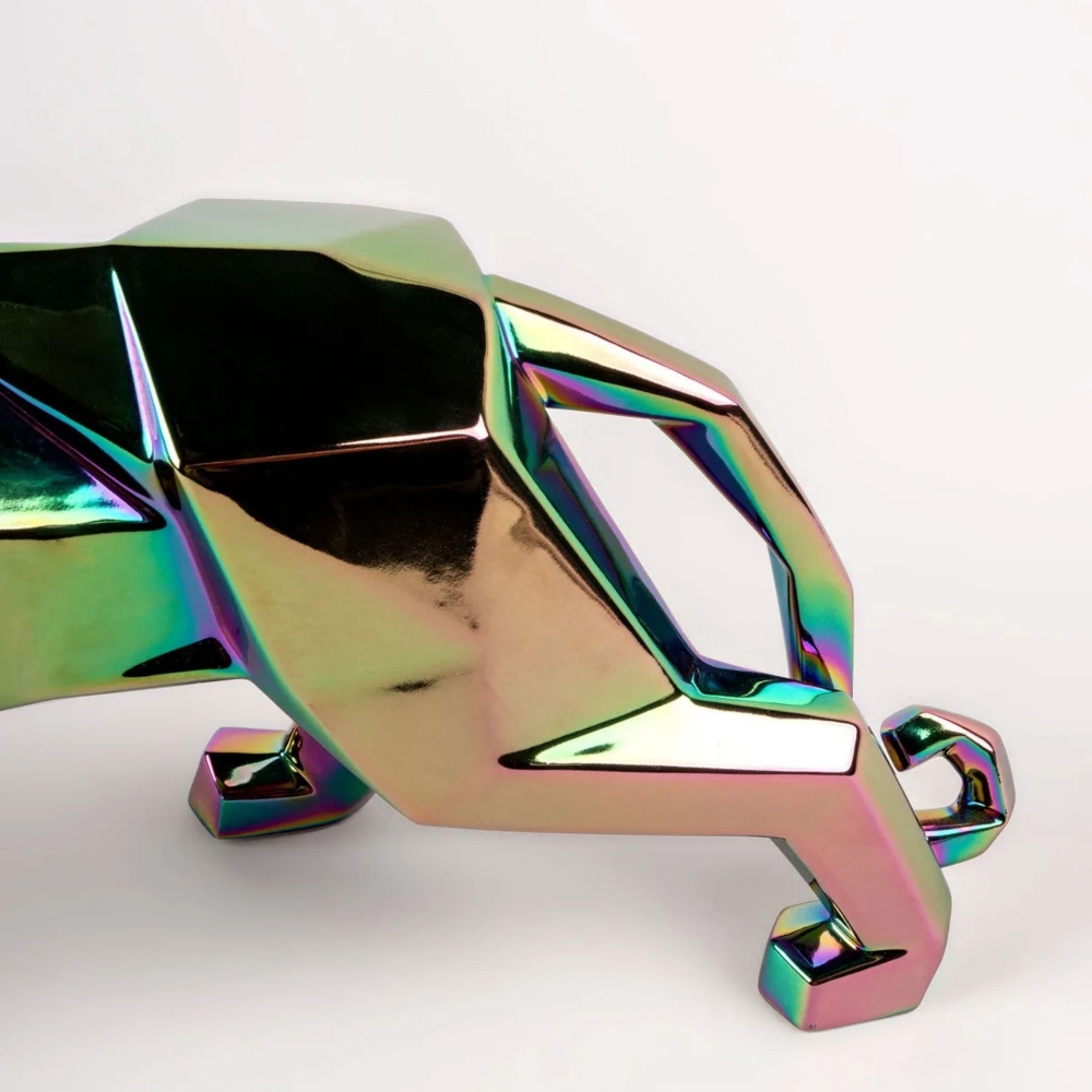 Lladrò Iridescent Panther Porcelain Sculpture