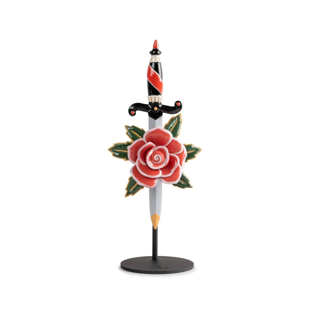 Lladrò Dagger and Rose Porcelain...