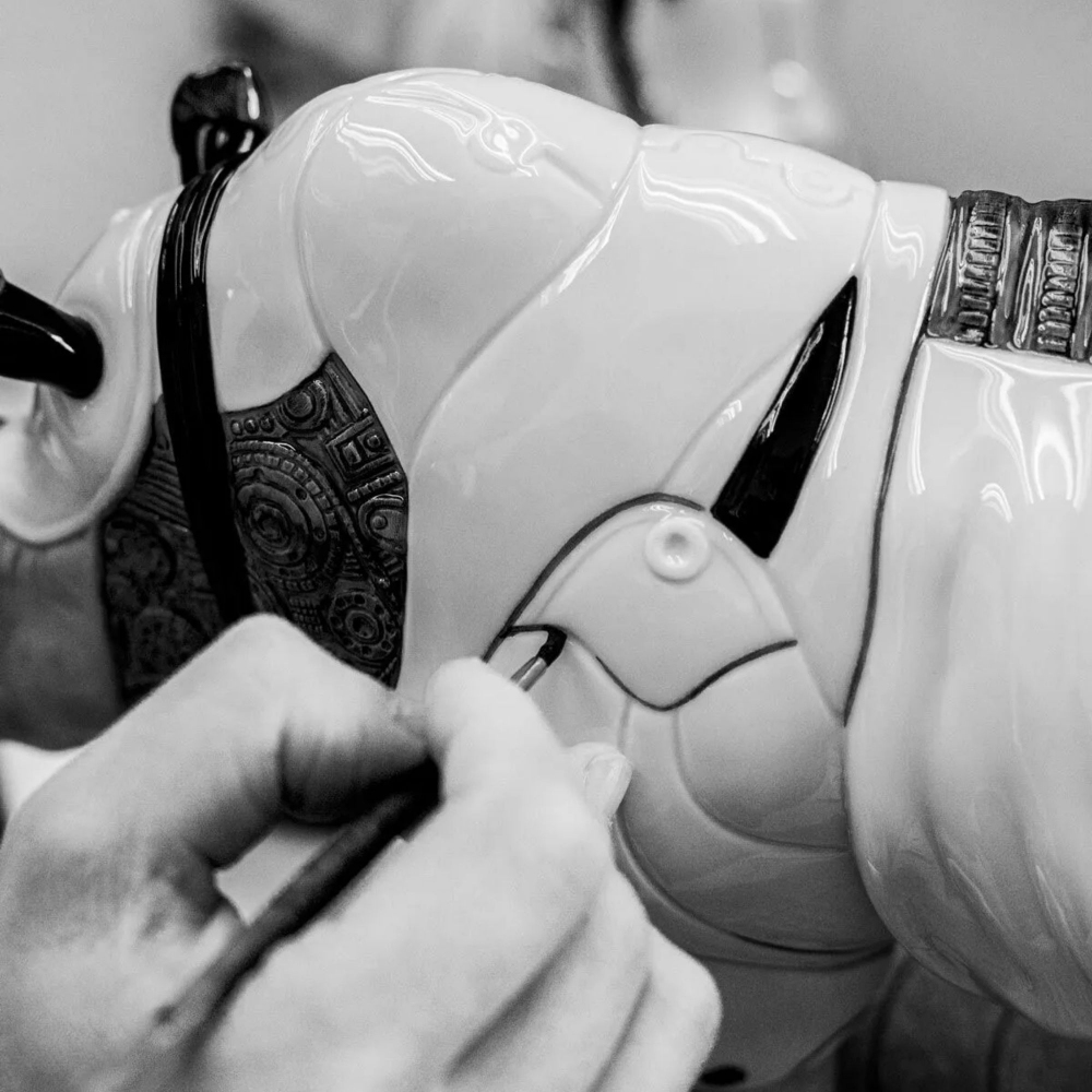 Lladrò Cyborg Rhinoceros Porcelain Sculpture