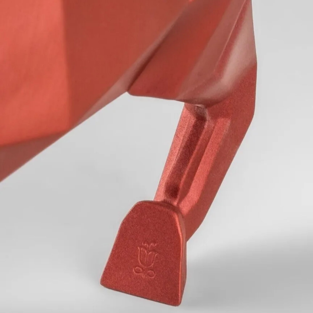 Lladrò Metallic Red Bull Porcelain Sculpture