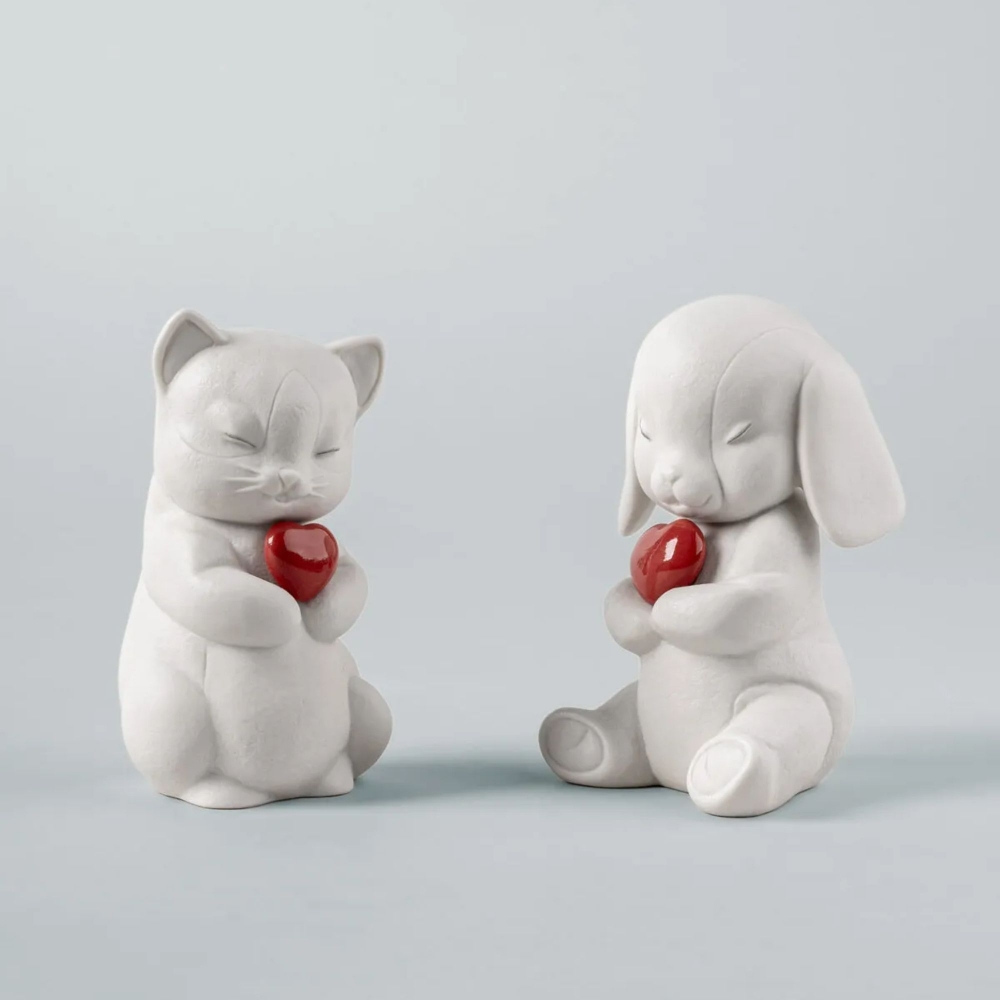 Lladrò Whiskers Playful Kitten Porcelain Sculpture