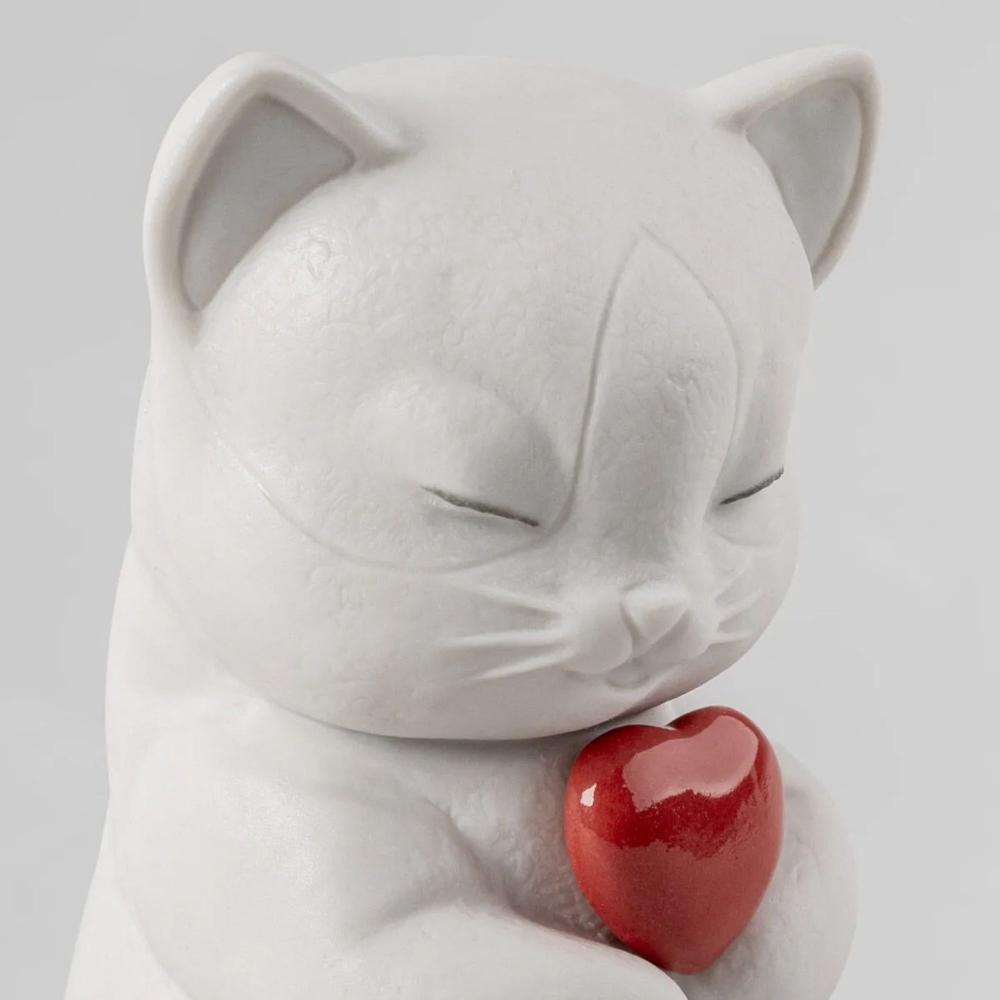 Lladrò Whiskers Playful Kitten Porcelain Sculpture