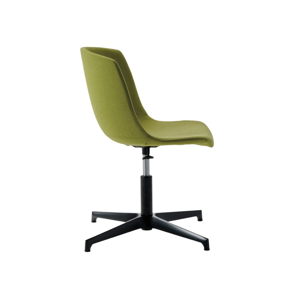 BBB Italia Poltrona Cocoon con base 4 razze in alluminio spazzolato