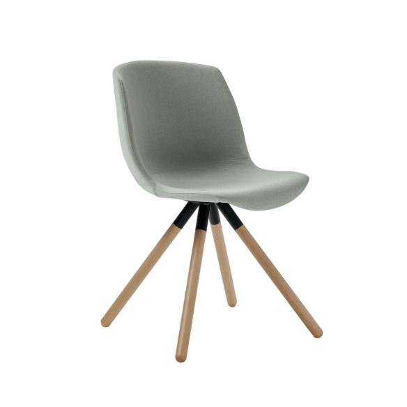 BBB Italia Cocoon armchair with 4 wooden legs base
