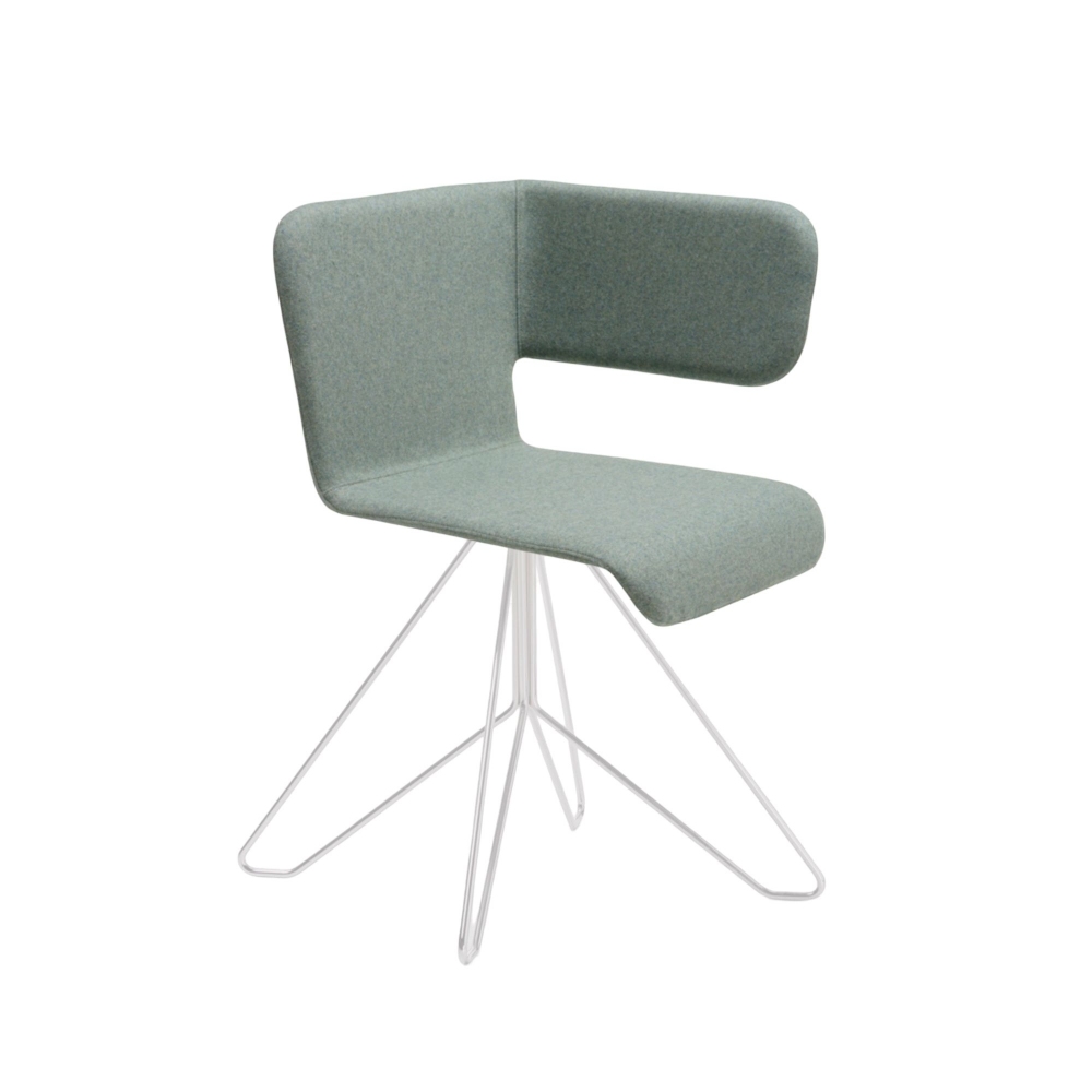 BBB Italia Twiss Chair with CLIP base in brushed aluminum