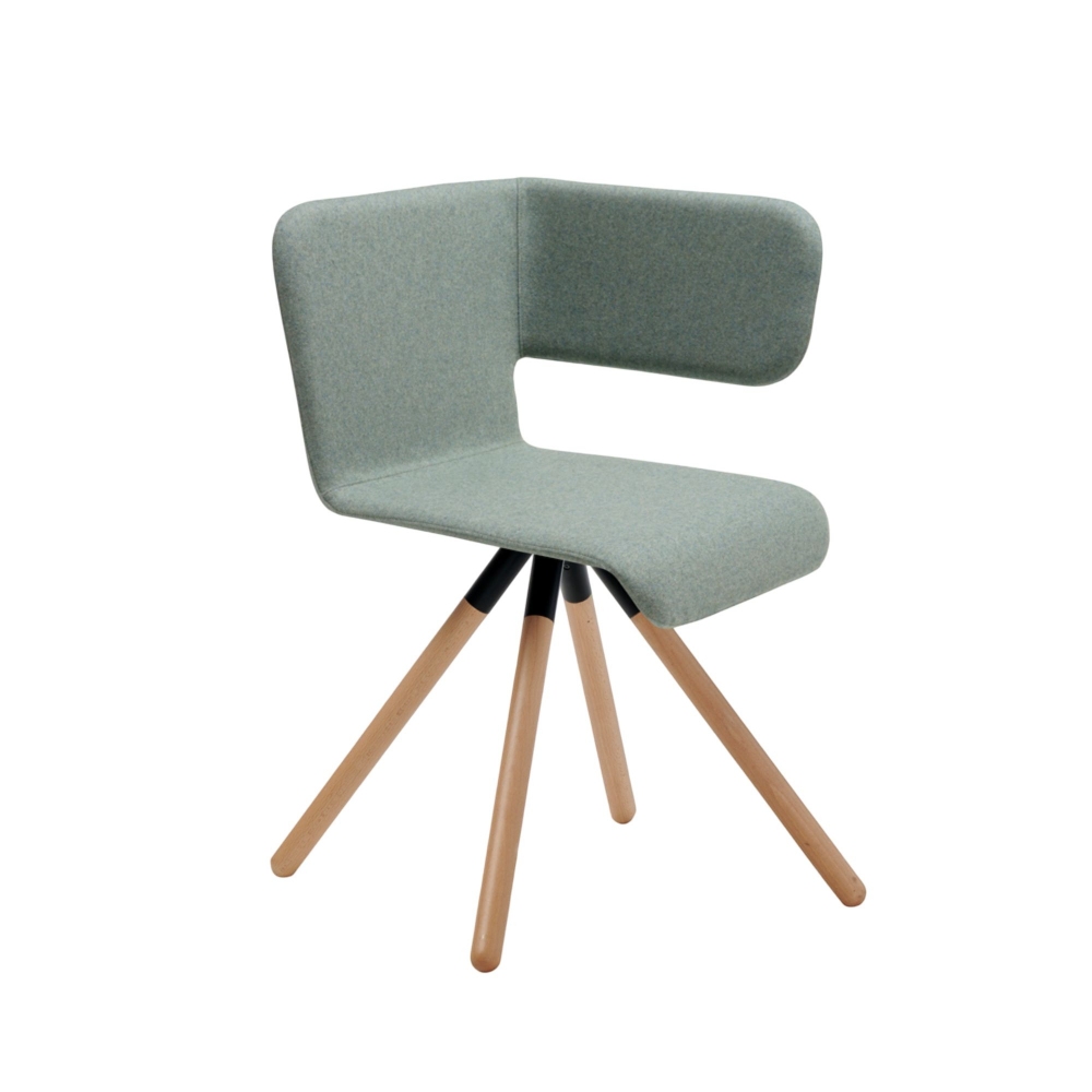 BBB Italia Twiss chair with 4 wooden...