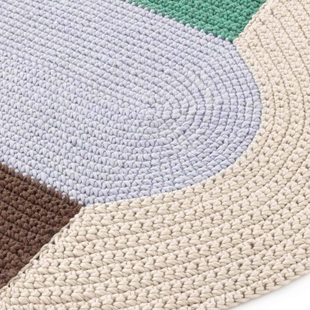 Pronta Consegna - Gan Tappeto Crochet Mono cm. 180x100 Blue