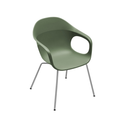 Quick Ship - Kristalia Elephantino Chair Agave-Chromed Steel