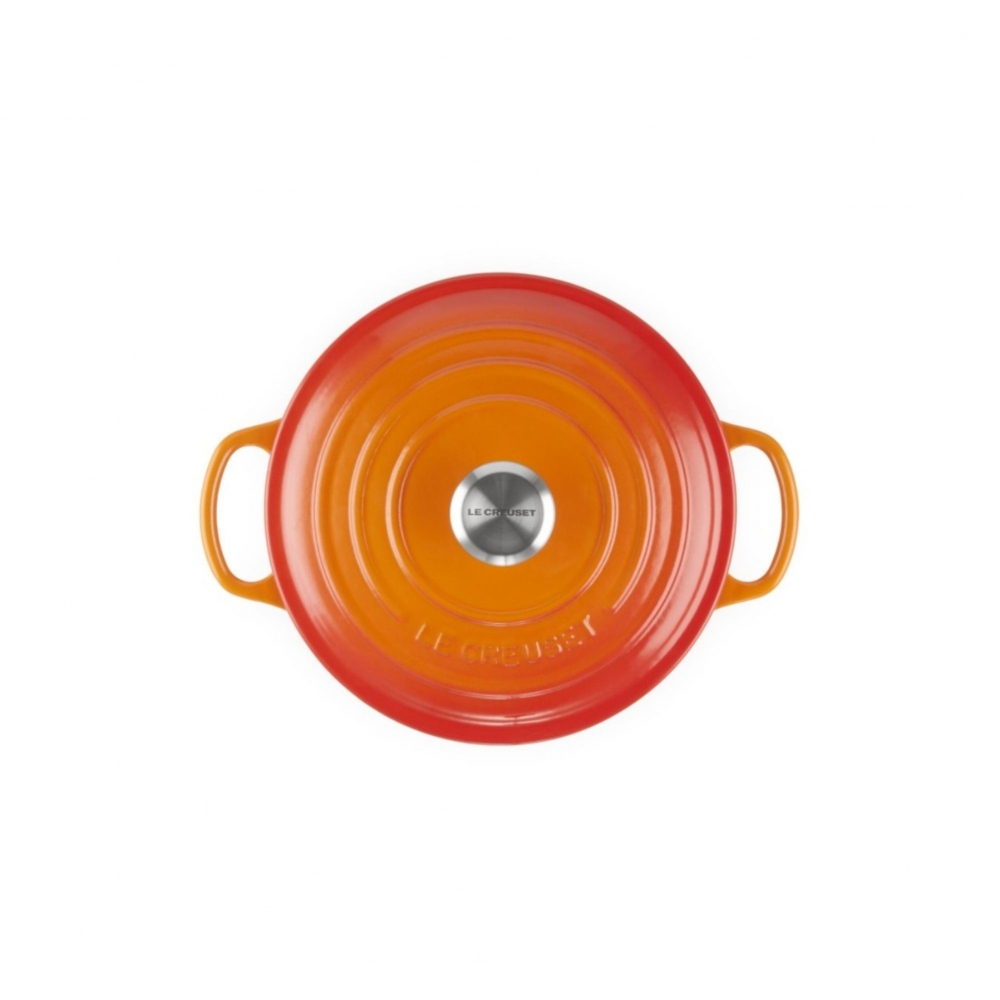 Quick Ship - Le Creuset Cocotte Evolution Round Casserole diam. 24 cm Orange