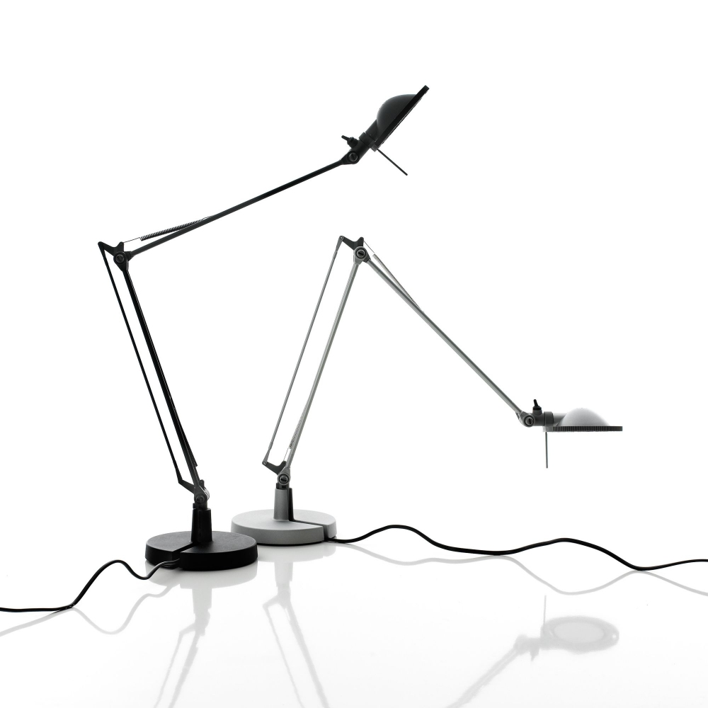 Luceplan Lampada da tavolo Berenice 90 cm - Nero/Bianco Satinato