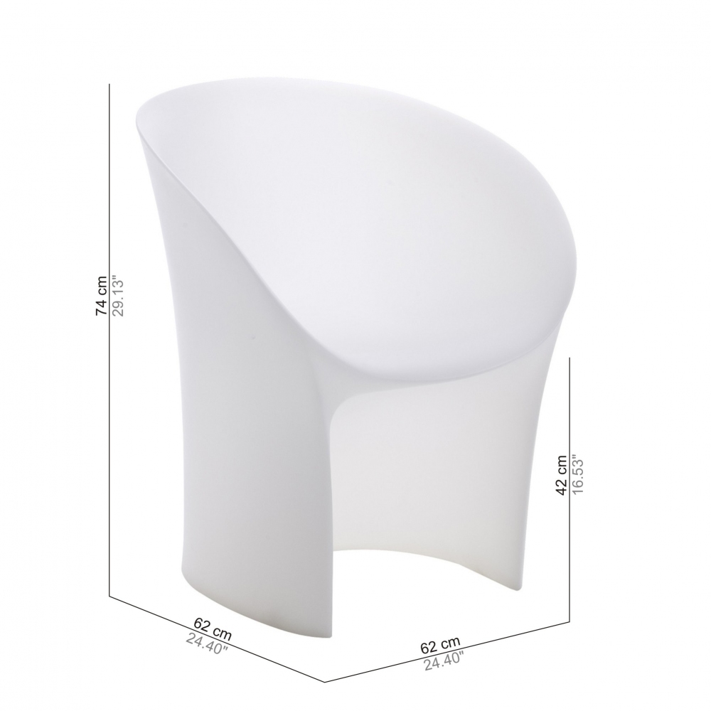 Quick Ship - Moroso Moon Armchair Translucent White