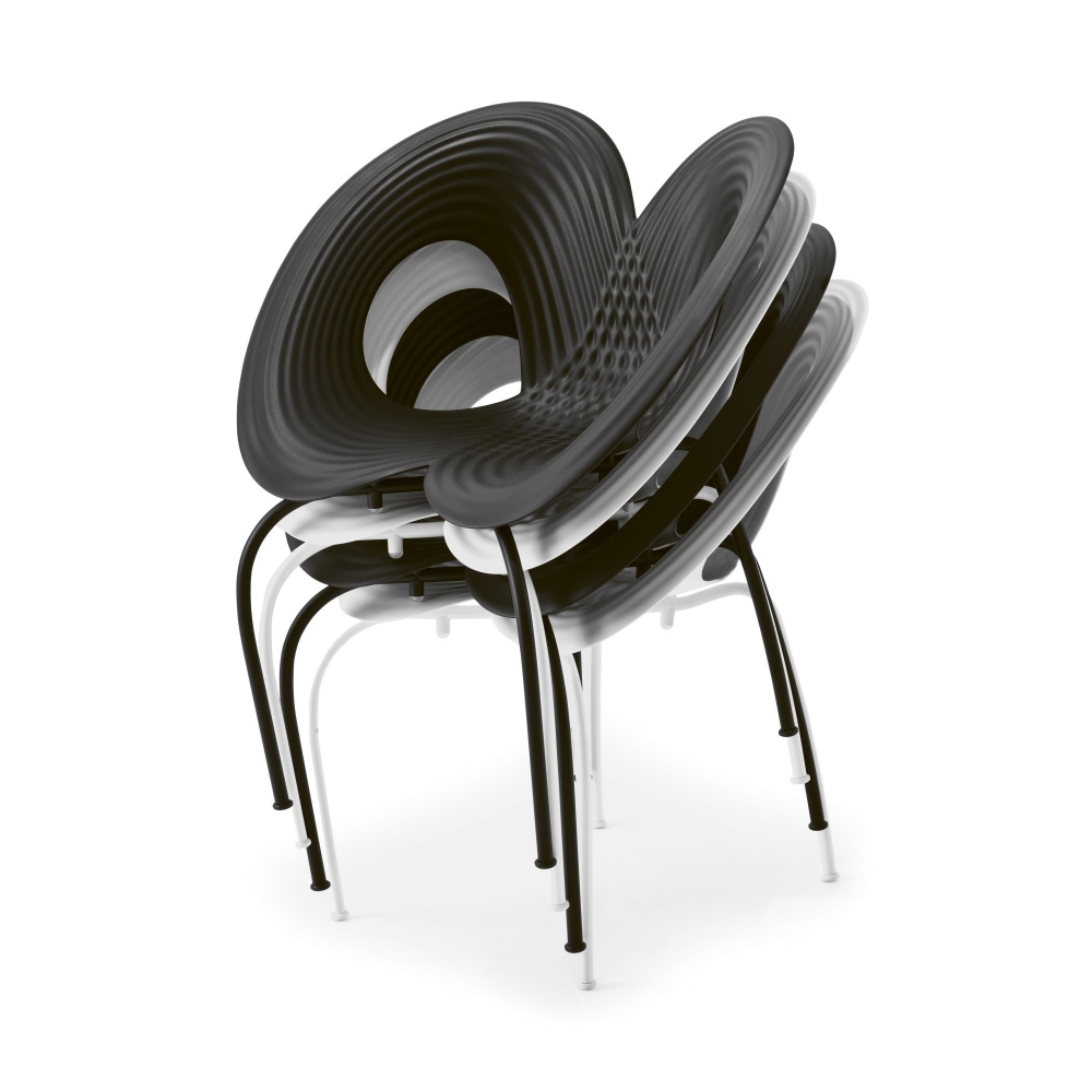 Pronta Consegna - Moroso Sedia Ripple Nero-Nero