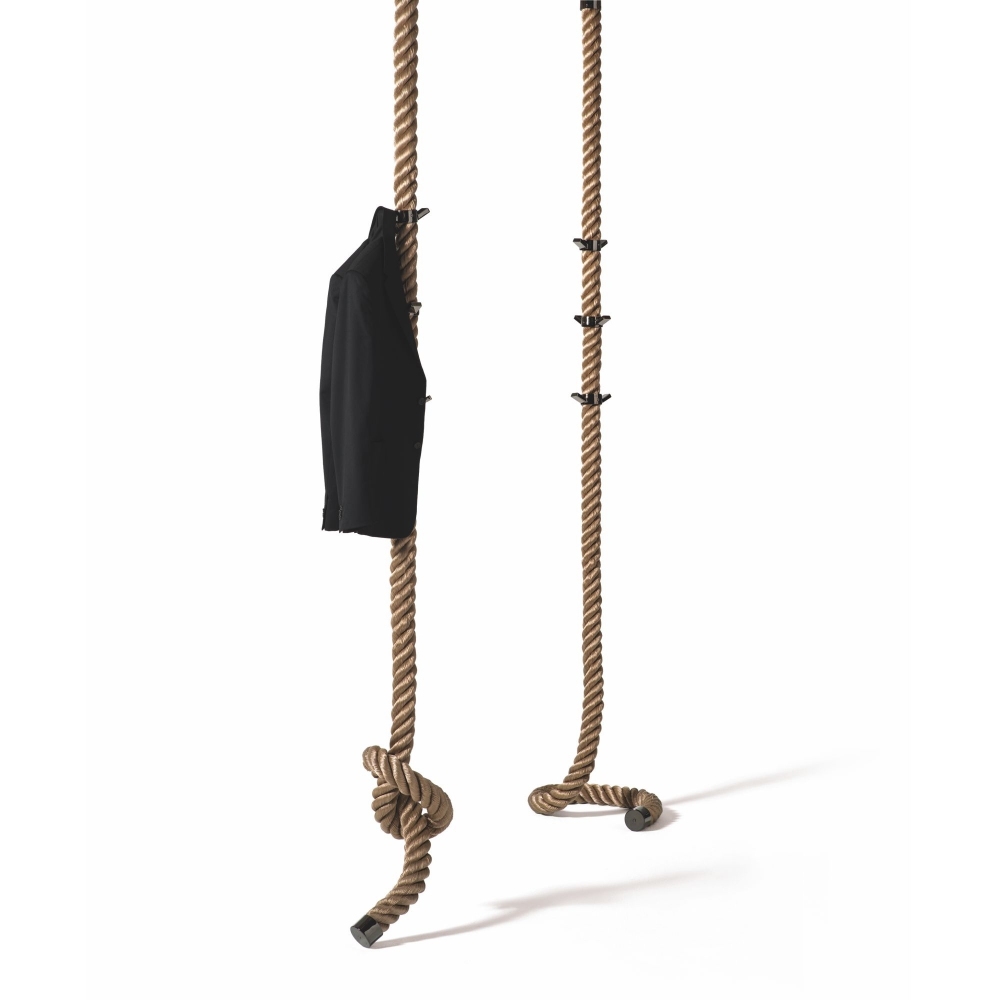 Quick Ship - Opinion Ciatti La Cima 3 wall-mount coat rack - Sand/Black Nickel