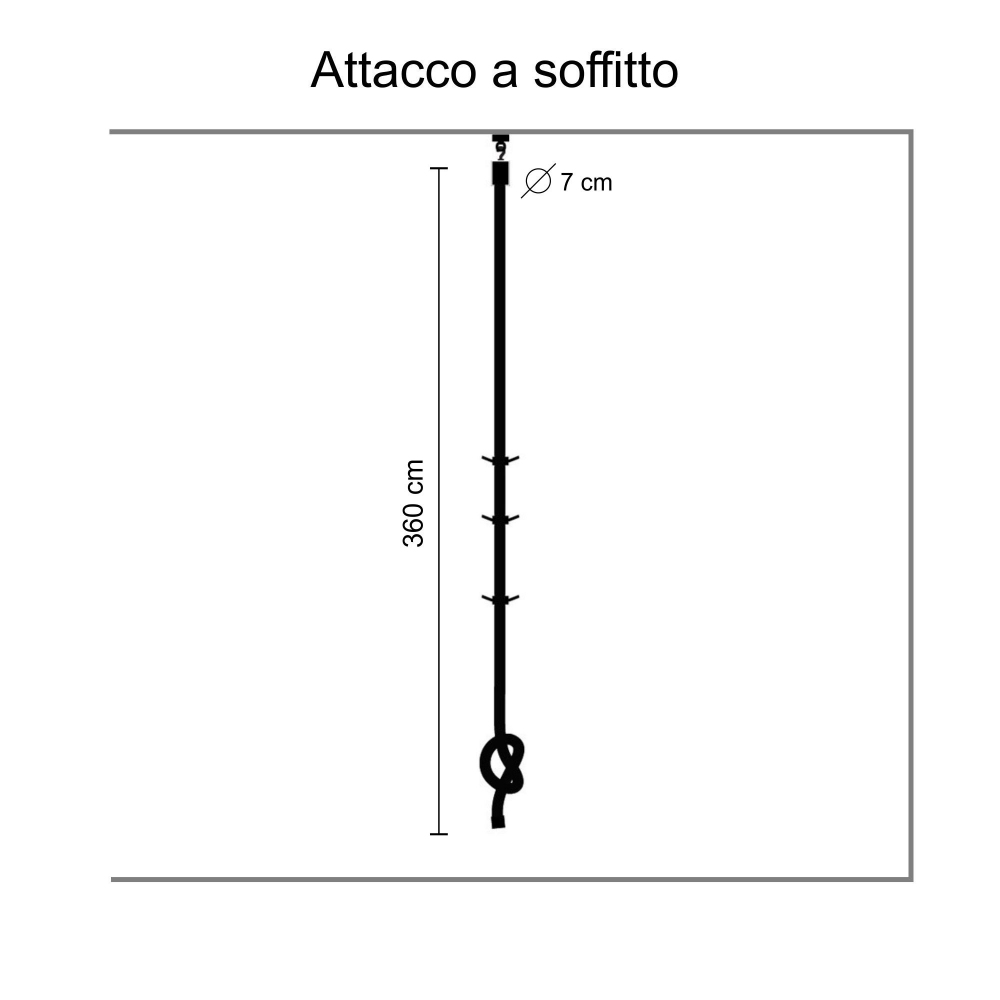 Pronta Consegna - Opinion Ciatti Appendiabiti da soffitto La Cima 3 - Sabbia/Nickel Nero