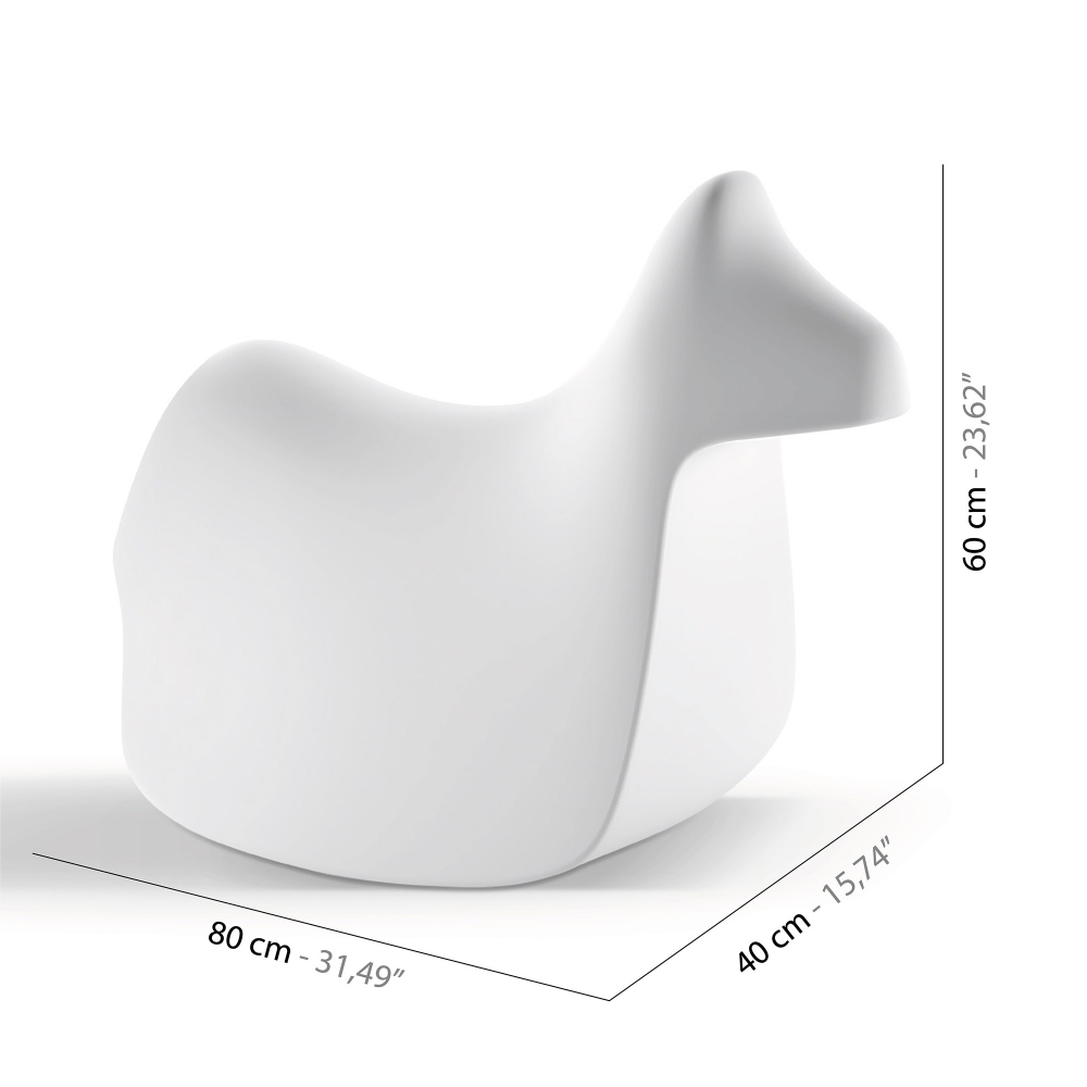Plust Cavallo a dondolo Pony Bianco C2