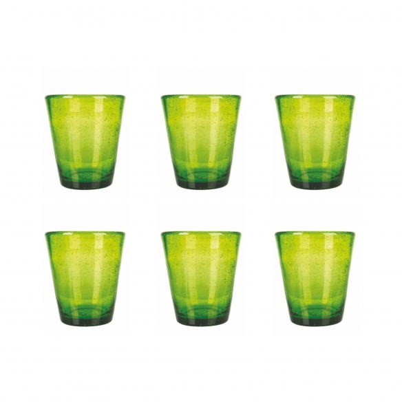 Villa D'Este Home Tivoli   6 bicchieri Wave Cancun Colore Verde