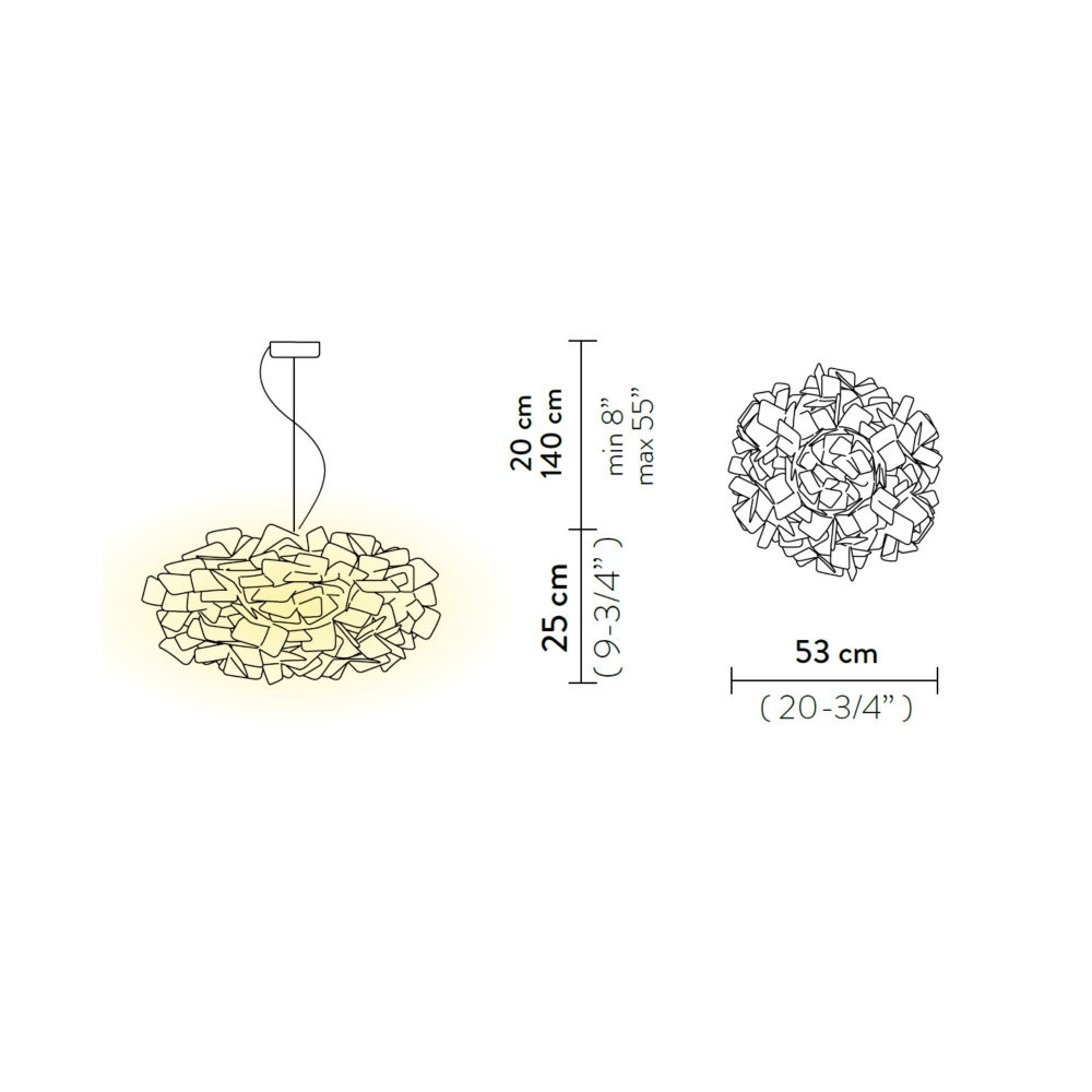 Pronta Consegna - Slamp Lampada a sospensione Clizia Mama Non Mama Gold - Cavo Trasparente