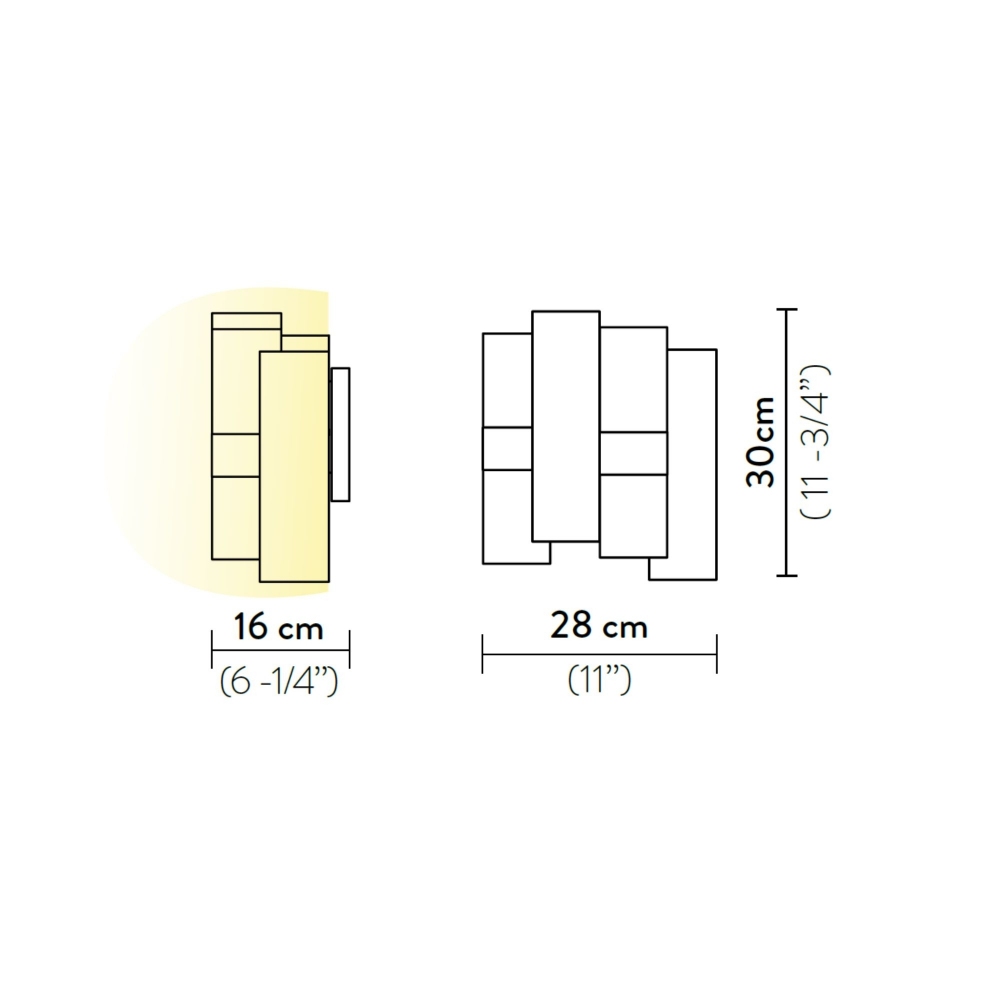 Quick Ship - Slamp La Lollo Applique Wall Lamp White