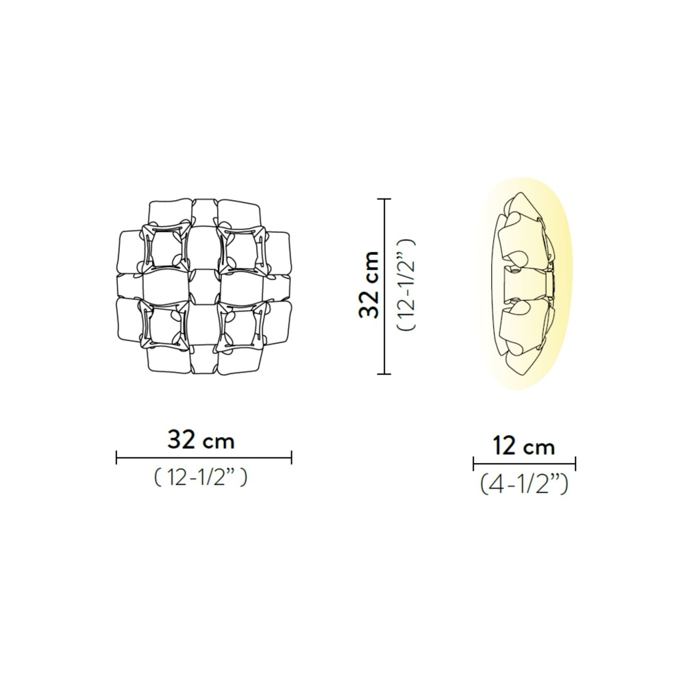 Pronta Consegna - Slamp Lampada da parete Mida Applique White/Platinum